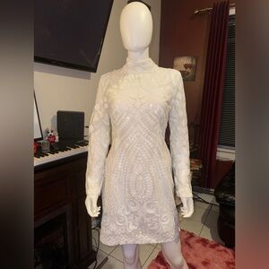 Women’s Sequin Long Sleeve Dress - Size Large